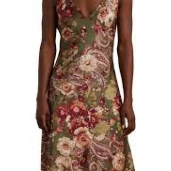 LAUREN Ralph Lauren Floral Satin Charmeuse Sleeveless Dress - Picture 2 of 16